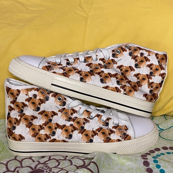 BRAND NEW Jack Russell Terrier Dog high top shoes - Picture 2 of 2